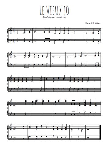 Téléchargez l'arrangement pour piano de la partition de Le vieux Jo en PDF